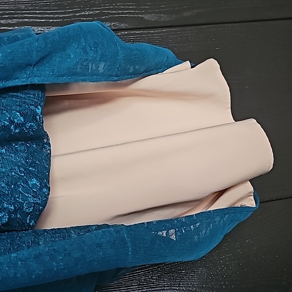 πππππ’π₯ $πππ Blue Teal lace dress Jessica Simpson Size 12 New with tags - Picture 13 of 16